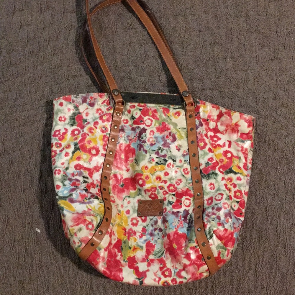 Patricia Nash floral leather tote